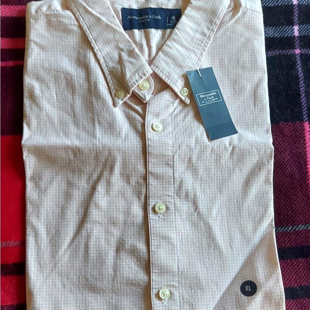 Abercrombie and Fitch Poplin Button Up shirt size XL NWT - Picture 8 of 12